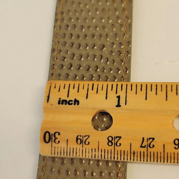 Ceinture Emmanuel Belt Hand Tipped Swirl Grain Leather Women Sz M - Picture 7 of 11